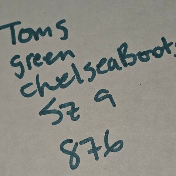 TOMS Women's Rowan Water Resistant Chelsea Boots Green Size 9 New - Picture 15 of 16